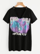 Shein Plunging V-neckline Tee Dress