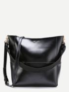 Shein Double Strap Seam Hobo Bag