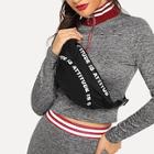 Shein Slogan Print Zipper Bum Bag