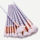 Shein Screw Handle Design Makeup Brush Set 10pcs