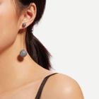 Shein Flower Detail Mismatched Drop Earrings