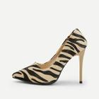 Shein Zebra Pattern Stiletto Heels