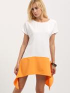Shein Multicolor Short Sleeve Asymmetrical Dress