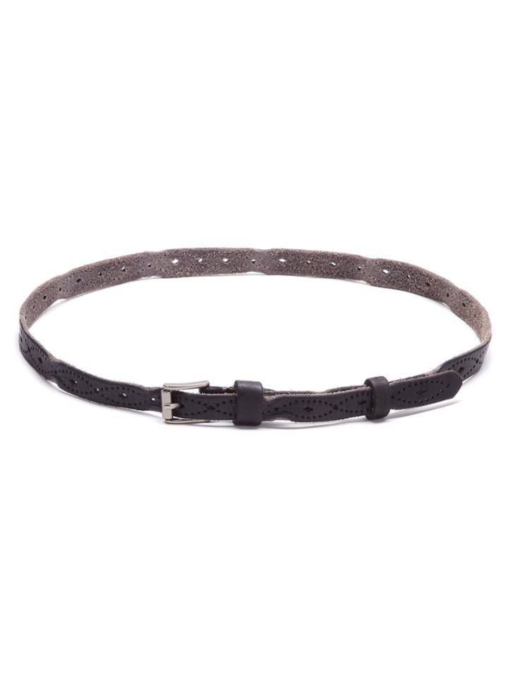 Shein Coffee Head Layer Cowhide Leather Skinny Belt