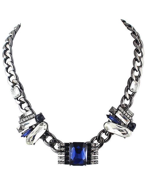 Shein Silver Diamond Chain Necklace