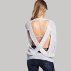 Shein Lattice-back Solid Sweater