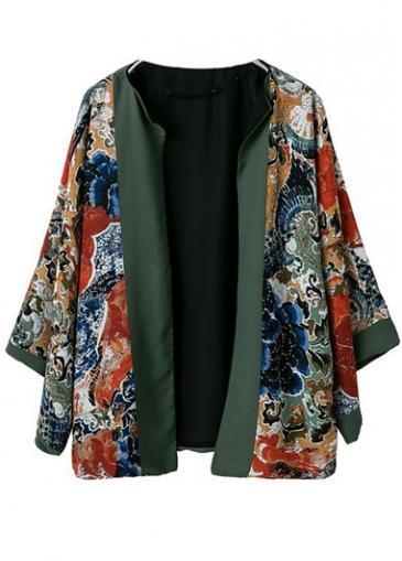 Rosewe Vintage Print Design Three Quarter Sleeve Woman Cardigans