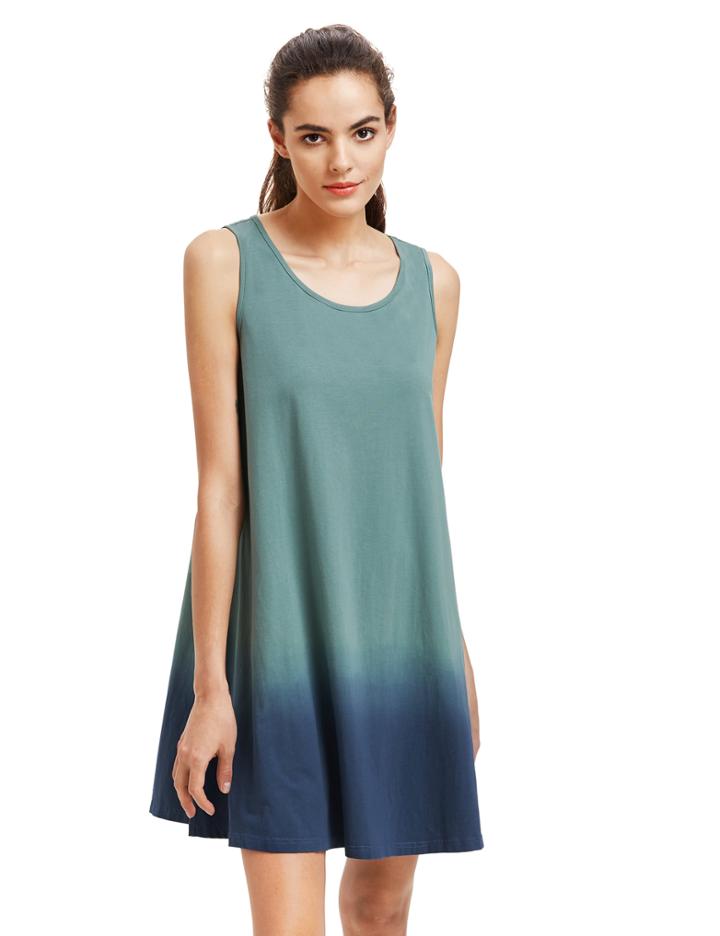 Shein Green Sleeveless Casual Shift Dress