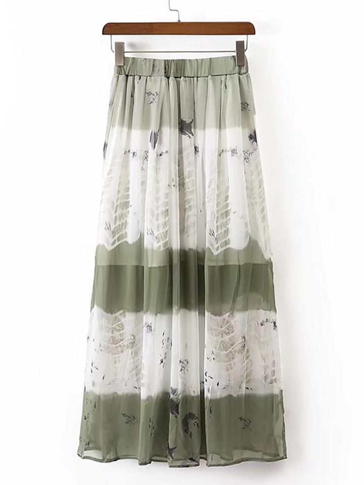 Shein Elastic Waist Tie Dye Skirt