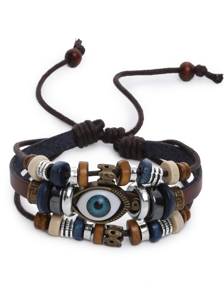 Shein Eye Shaped Beaded Multilayer Bracelet