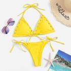 Shein Eyelet Tie Side Bikini Set