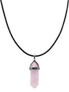 Shein Pink Crystal Pendant String Necklace
