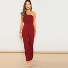 Shein One Shoulder Flared Jumpsuit