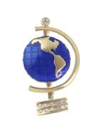 Shein Enamel Plain Globe Shape Brooch For Women