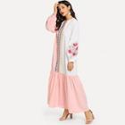 Shein Floral And Geo Embroidered Colorblock Hijab Dress