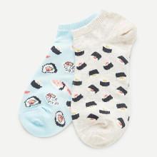 Shein Sushi Print Ankle Socks 2pairs