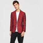 Shein Men Single Button Mixed Print Blazer