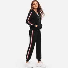 Shein Zip Up Hooded Jacket & Pants Set