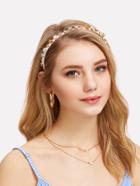 Shein Heart & Flower Decorated Headband