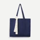 Shein Canvas Tote Bag With Letter Strap