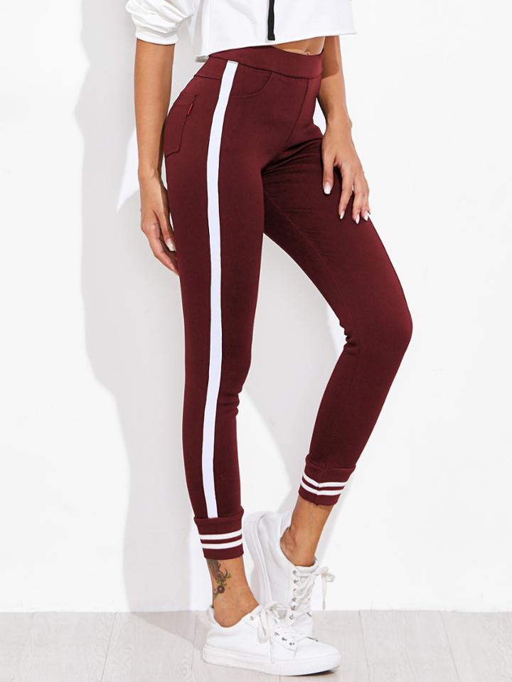 Shein Contrast Stripe Side Pants