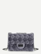 Shein Twist Lock Velvet Chain Crossbody Bag