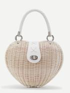 Shein Heart Shaped Straw Bag With Twist Lock