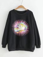 Shein Animal Print Boyfriend Sweatshirt