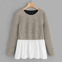 Shein Color-block Pullover