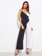 Shein Two Tone Wide Leg Jumpsuit