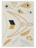 Shein Geomectric Gold Stamping Necklace Shape Tattoos