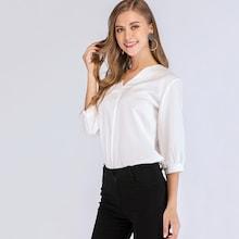 Shein High-low V-neckline Shirt