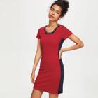 Shein Striped Neck Fitted Dress