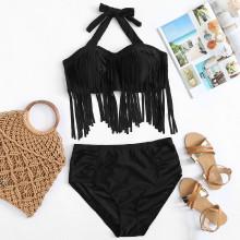 Shein Plus Fringe Bikini Set