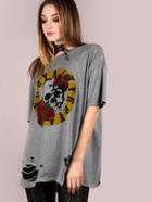 Shein Oversized Short Sleeve Royalty Graphic Tee