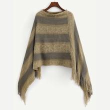 Shein Fringe Detail Cloak Sweater