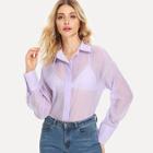 Shein See Through Shirt Without Bra