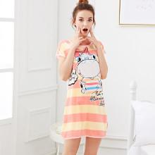 Shein Cow Print Striped Night Dress