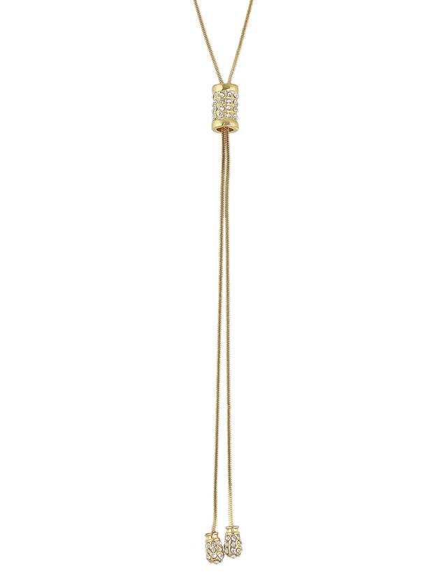 Shein Gold Latest Rhinestone Long Chain Necklace