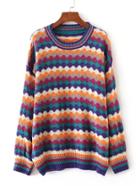 Shein Wave Striped Jumper Sweater