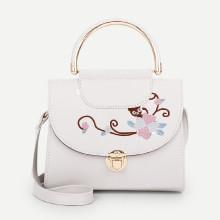 Shein Floral Embroidered Grab Bag