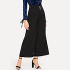 Shein Button Fly High Waist Wide Leg Pants