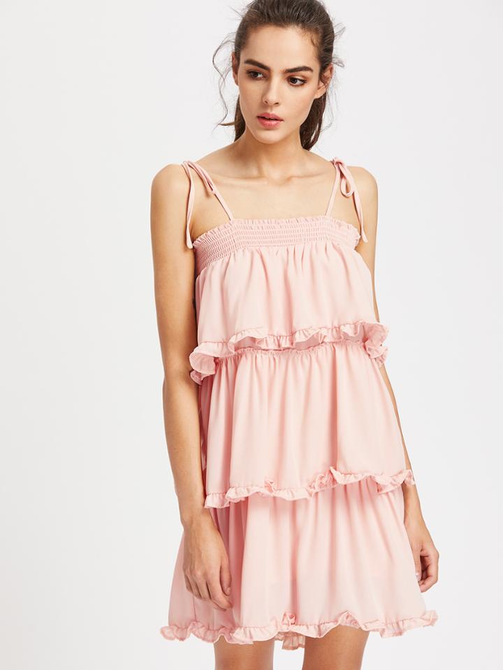 Shein Frill Trim Layered Cami Dress