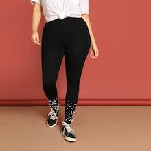 Shein Plus Pearl Embellished Leggings