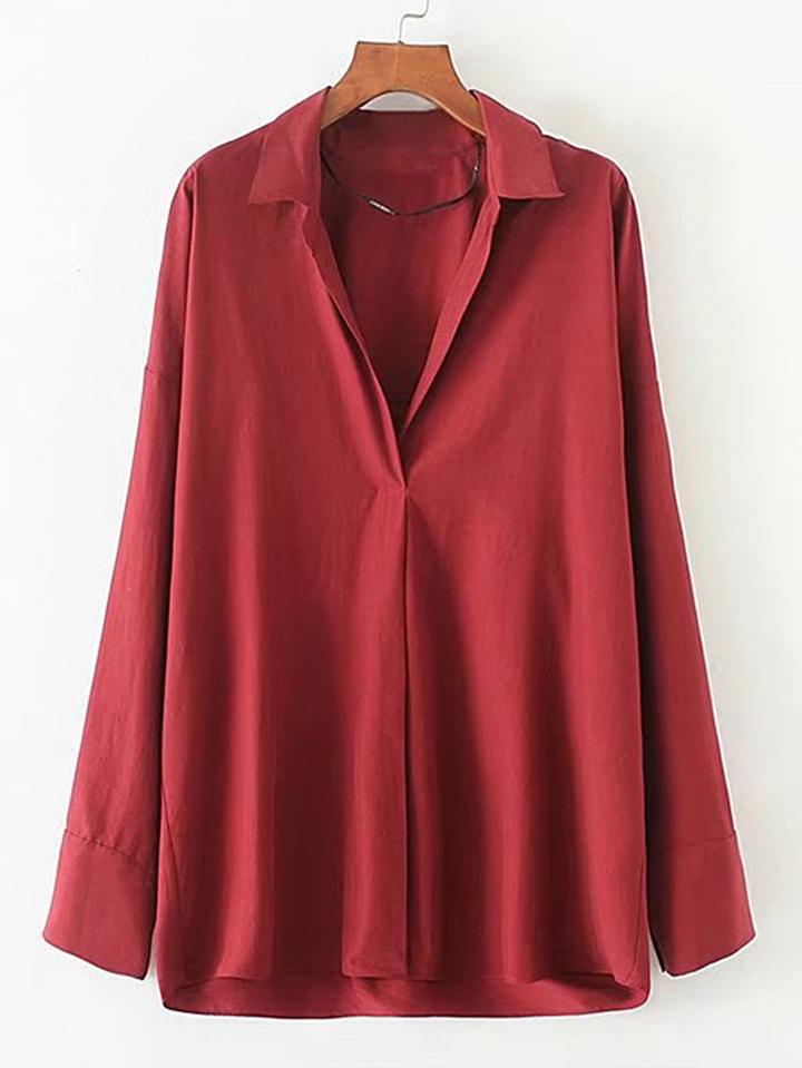 Shein Drop Shoulder High Low Shirt Dress