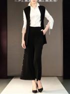 Shein Deep V Neck Knit Vest Top With Pants