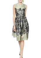 Rosewe European Style Printed Round Neck Knee Length Dress