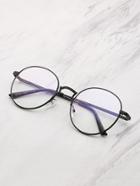 Shein Contrast Frame Clear Lens Round Glasses