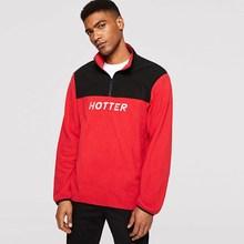 Shein Men Zip Front Two Tone Embroidered Pullover Jacket
