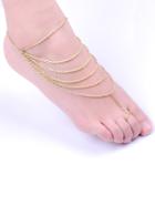 Shein Ladder Chain Anklet Toe Ring